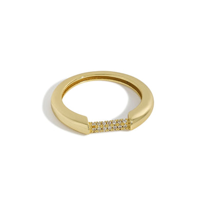 Minimalism Micro Setting CZ 925 Sterling Silver Ring - RustyStudioUSA