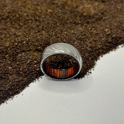 Simple Damascus Steel Twisted Ring - RustyStudioUSA