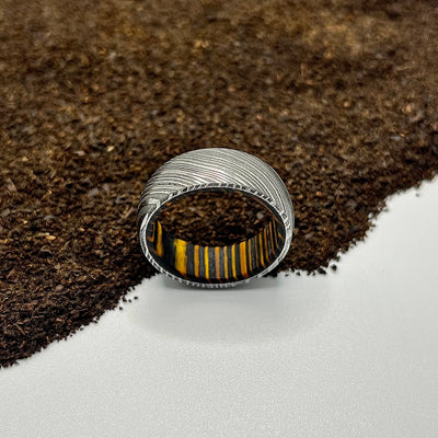 Simple Damascus Steel Twisted Ring - RustyStudioUSA