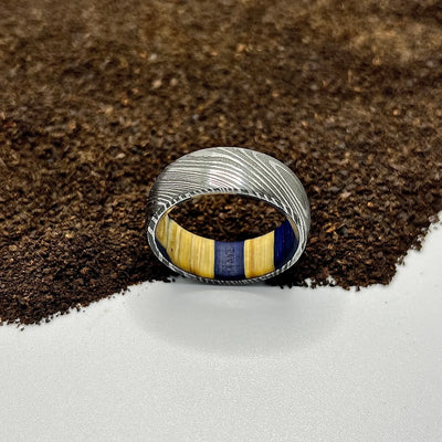 Simple Damascus Steel Twisted Ring - RustyStudioUSA