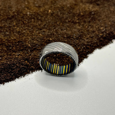 Simple Damascus Steel Twisted Ring - RustyStudioUSA