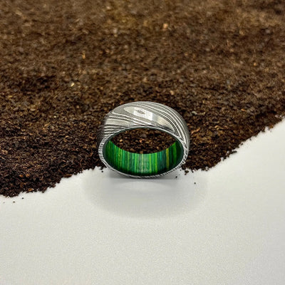 Simple Damascus Twisted Steel Ring - RustyStudioUSA