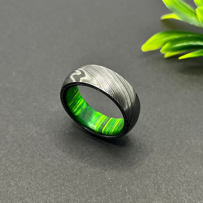 Damascus Ring Gift Handmade Ring Damascus Ring Engagement Ring Man Wedding Ring Men Promise Ring Wedding Band Unisex Rings Damascus Jewelry - RustyStudioUSA