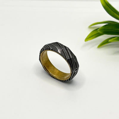 Damascus ring, Man Ring, Damascus Steel Ring, Ring for Man, Man Engagement Ring, Man Wedding Band, Man Wedding Ring, Unisex Damascus Ring. - RustyStudioUSA