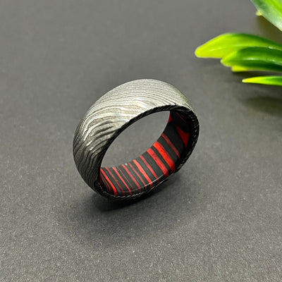 Mens Damascus Ring For Engagement Ring For Man Wedding Ring Men Promise Ring For Her Wedding Band Unisex Rings Damascus Ring Gift For Father - RustyStudioUSA