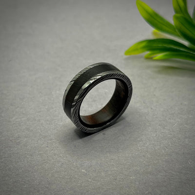 Mens Damascus Ring For Men Engagement Ring Man Wedding Rings Men Promise Rings And Wedding Band Unisex Rings Damascus Jewelry For Men Rings - RustyStudioUSA