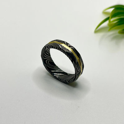 Simple Ring Damascus Ring Men Brass Bands Domed shape ring Band for Him Aesthetic Band Men Ring Jewelry Durable Ring Handmade Damascus Ring. - RustyStudioUSA