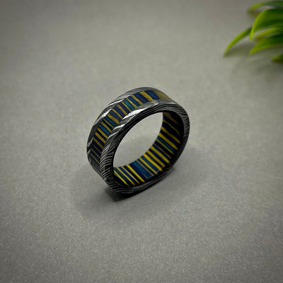 ring wood wood rings for men damascus steel ring Wooden Engagement Rings wood rings for women mens wood wedding band mens wood ring wedding - RustyStudioUSA