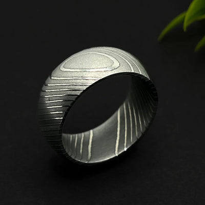 Stainless Damascus Ring Handmade Damascus Wedding Band Mens Ring Damascus Stainless Steel Anniversary Ring Gift For Him Men Simple Rings