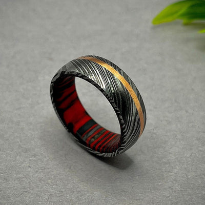 Damascus rings for men wedding rings for men 